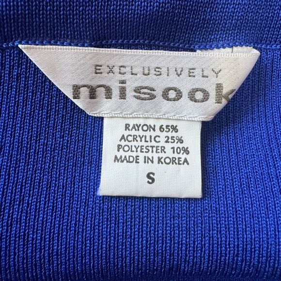 Vintage Misook Skirt Tunic Set Black and Blue Pleated Long Sleeve Women’s Small - Picture 12 of 12